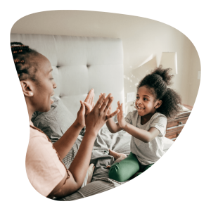 Mom high fiving child